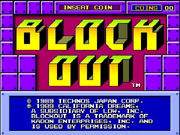 Block Out (Japan) screen shot title